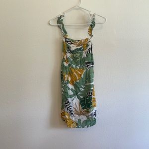 NWT L’atiste by Amy Tropical Palm Leaves Dress